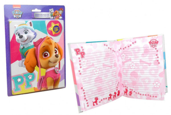 Diář / notes se svítícími znaky Skye a Everest / Paw Patrol / Tlapková Patrola