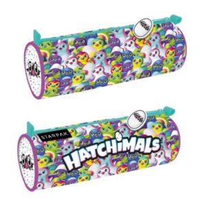 Penál kulatý / pouzdro na zip Hatchimals 21 x 7 x 7 cm