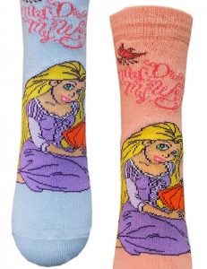 Ponožky Princezny / Princess Rapunzel Modré / Růžové