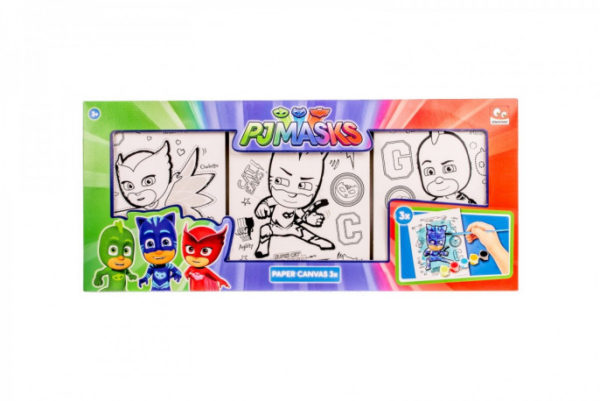 Sada 3 ks obrázků na zeď k malování PJ Masks Greg / Amaya / Connor