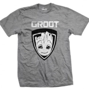 Tričko pánské Guardians of The Galaxy / Groot Shield / Šedé / M
